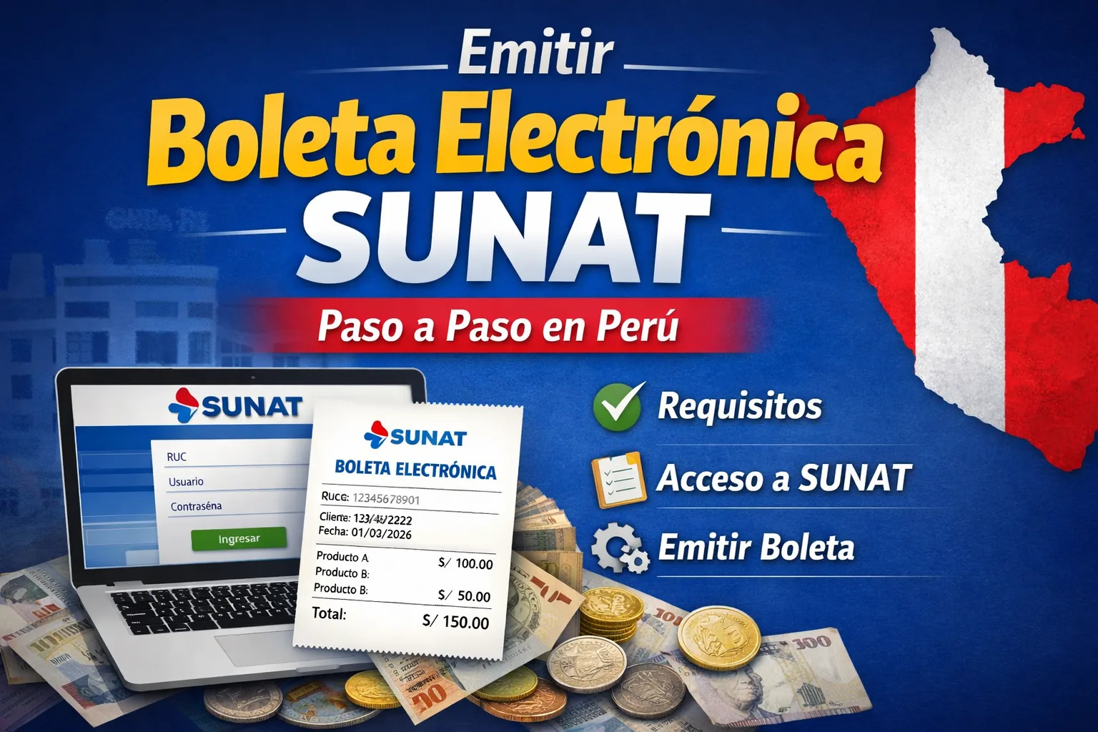 Emitir boleta electrónica SUNAT