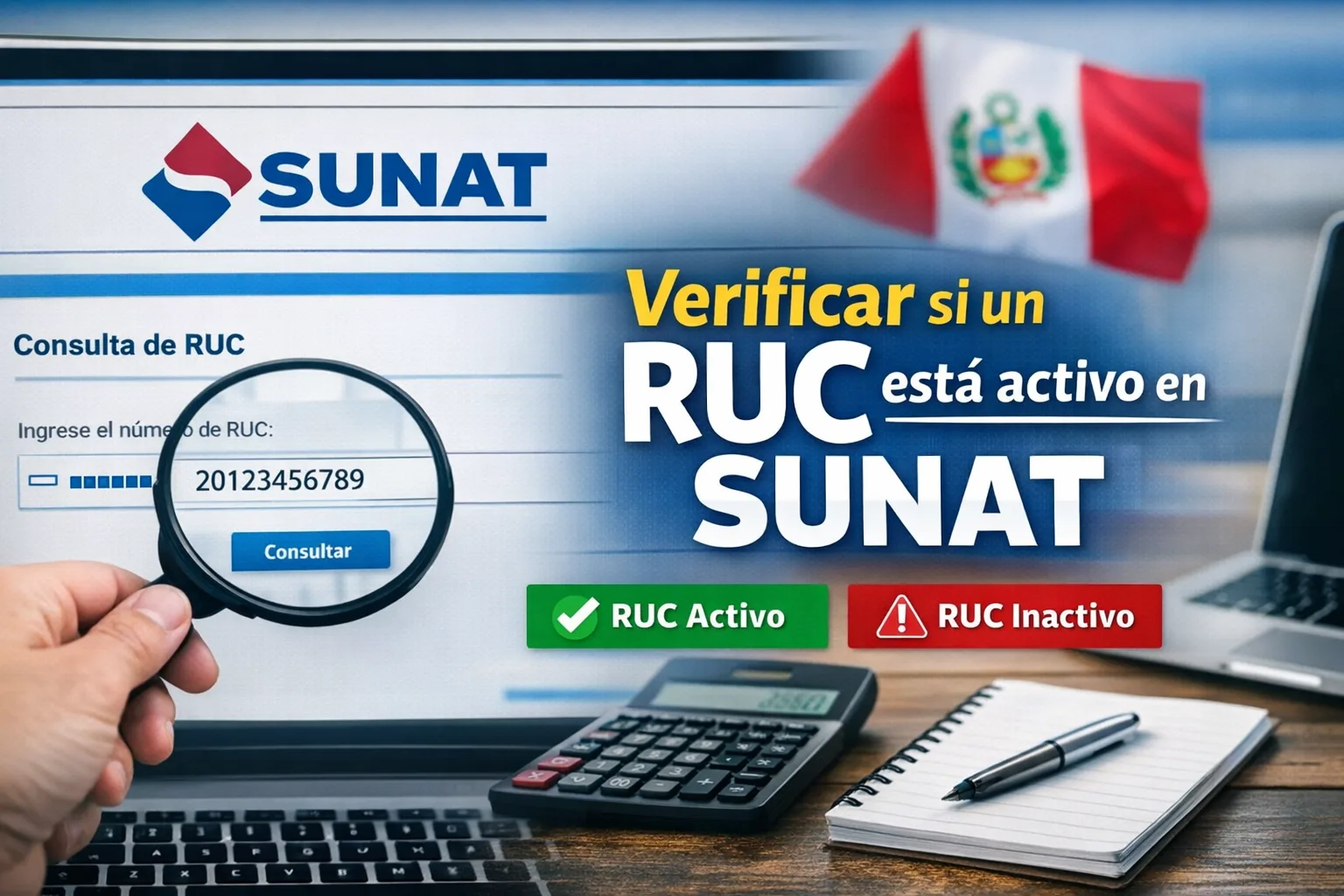 Verificar RUC activo en SUNAT
